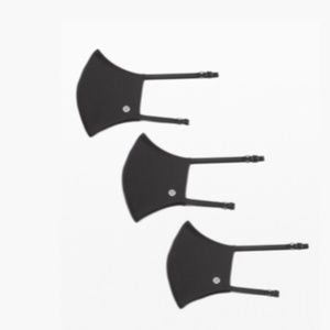 Lululemon double strap face mask 3 pack black
